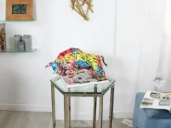 Table Top|Low Poly^Statues & Sculptures Polygon Bull 25cm Multicoloured Resin Indoor Sculpture