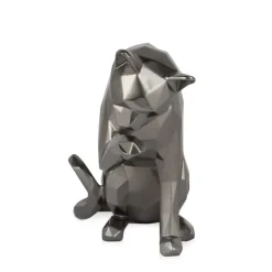 Table Top|Low Poly^Statues & Sculptures Polygon Cat 24cm Anthracite Resin Indoor Sculpture