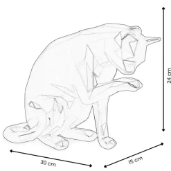 Table Top|Low Poly^Statues & Sculptures Polygon Cat 24cm Anthracite Resin Indoor Sculpture