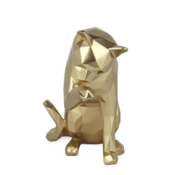 Table Top|Low Poly^Statues & Sculptures Polygon Cat 24cm Gold Resin Indoor Sculpture