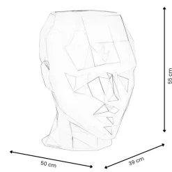 Low Poly|Contemporary^Statues & Sculptures Polygon Female Head 55cm Anthracite Side Table Sculpture