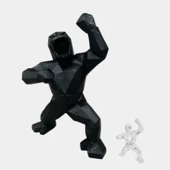 Giant|Floor Standing^Statues & Sculptures Polygon Gorilla 165cm Black Resin Indoor Sculpture