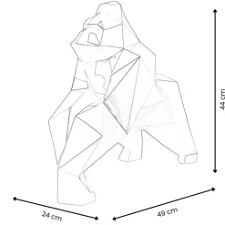 Table Top|Low Poly^Statues & Sculptures Polygon Gorilla 44cm Blue Resin Indoor Sculpture