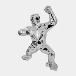 Table Top|Floor Standing^Statues & Sculptures Polygon Gorilla 50cm Chrome Resin Indoor Sculpture