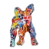 Table Top|Graffiti^Statues & Sculptures Polygon Gorilla 30cm Graffiti Resin Indoor Sculpture