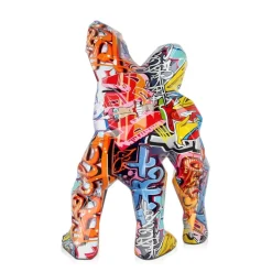 Table Top|Graffiti^Statues & Sculptures Polygon Gorilla 30cm Graffiti Resin Indoor Sculpture