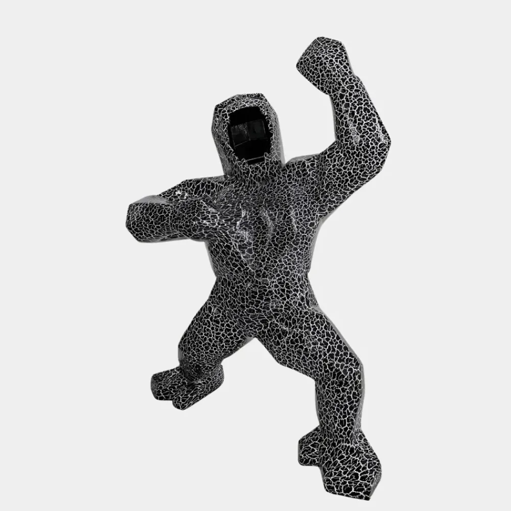 Table Top|Floor Standing^Statues & Sculptures Polygon Gorilla 50cm Lava Resin Indoor Sculpture