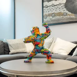 Table Top|Floor Standing^Statues & Sculptures Polygon Gorilla 50cm Pop Art Resin Indoor Sculpture