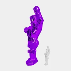 Floor Standing|Animals^Statues & Sculptures Polygon Gorilla 135cm Purple Resin Indoor Sculpture