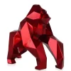 Table Top|Low Poly^Statues & Sculptures Polygon Gorilla 44cm Red Resin Indoor Sculpture