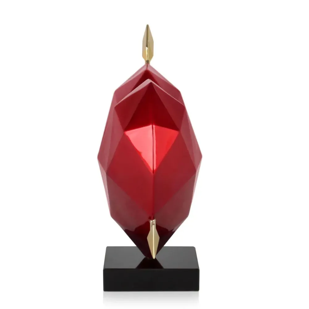 Table Top|Low Poly^Statues & Sculptures Polygon Love 36cm Red Resin Indoor Sculpture