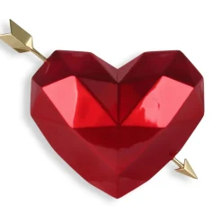 Table Top|Low Poly^Statues & Sculptures Polygon Love 31cm Red Resin Wall Sculpture