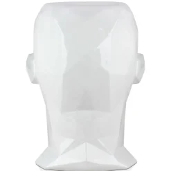 Low Poly|Contemporary^Statues & Sculptures Polygon Male Head 55cm White Side Table Sculpture