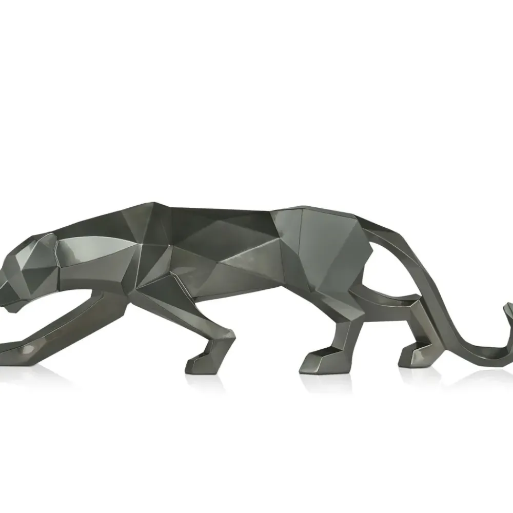 Table Top|Floor Standing^Statues & Sculptures Polygon Panther 31cm Anthracite Resin Indoor Sculpture