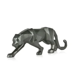 Table Top|Low Poly^Statues & Sculptures Polygon Panther 14cm Anthracite Resin Indoor Sculpture