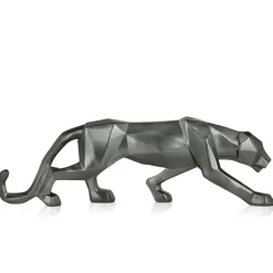 Table Top|Low Poly^Statues & Sculptures Polygon Panther 14cm Anthracite Resin Indoor Sculpture