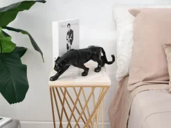 Table Top|Low Poly^Statues & Sculptures Polygon Panther 14cm Black Resin Indoor Sculpture