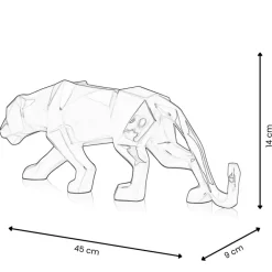 Table Top|Low Poly^Statues & Sculptures Polygon Panther 14cm Gold Resin Indoor Sculpture
