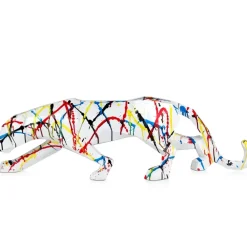 Table Top|Floor Standing^Statues & Sculptures Polygon Panther 31cm Multicoloured Resin Indoor Sculpture