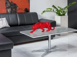 Table Top|Low Poly^Statues & Sculptures Polygon Panther 14cm Red Resin Indoor Sculpture