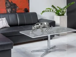 Table Top|Floor Standing^Statues & Sculptures Polygon Panther 14cm Silver Resin Indoor Sculpture