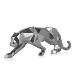 Table Top|Floor Standing^Statues & Sculptures Polygon Panther 31cm Silver Resin Indoor Sculpture