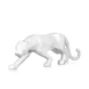 Table Top|Low Poly^Statues & Sculptures Polygon Panther 14cm White Resin Indoor Sculpture