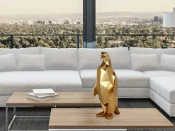 Table Top|Low Poly^Statues & Sculptures Polygon Penguin 50cm Gold Resin Indoor Sculpture
