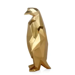 Table Top|Low Poly^Statues & Sculptures Polygon Penguin 50cm Gold Resin Indoor Sculpture