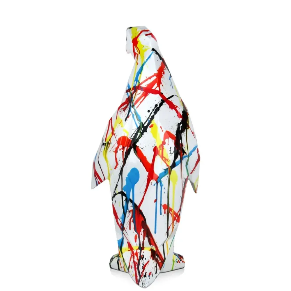 Table Top|Low Poly^Statues & Sculptures Polygon Penguin 50cm Multicoloured Resin Indoor Sculpture