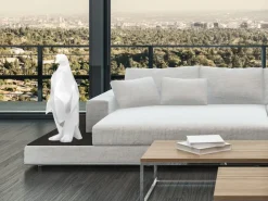 Table Top|Low Poly^Statues & Sculptures Polygon Penguin 50cm White Resin Indoor Sculpture