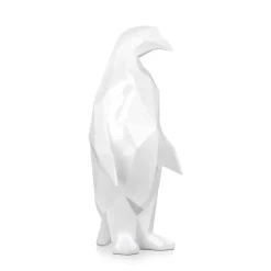 Table Top|Low Poly^Statues & Sculptures Polygon Penguin 50cm White Resin Indoor Sculpture