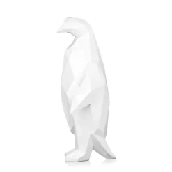 Table Top|Low Poly^Statues & Sculptures Polygon Penguin 50cm White Resin Indoor Sculpture