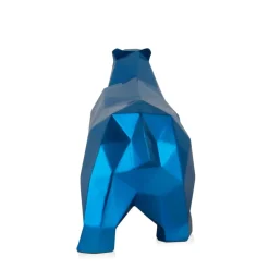 Table Top|Low Poly^Statues & Sculptures Polygon Polar Bear 25cm Blue Resin Indoor Sculpture