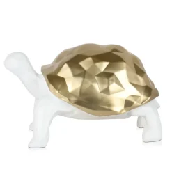 Table Top|Low Poly^Statues & Sculptures Polygon Turtle 21cm Gold Resin Indoor Sculpture