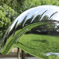 Wildlife|Cranes^Statues & Sculptures Pure Crane 153cm Silver Metal Garden Sculpture