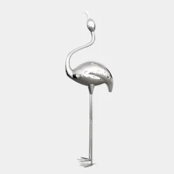 Wildlife|Contemporary^Statues & Sculptures Pure Flamingo 147cm Silver Metal Garden Sculpture