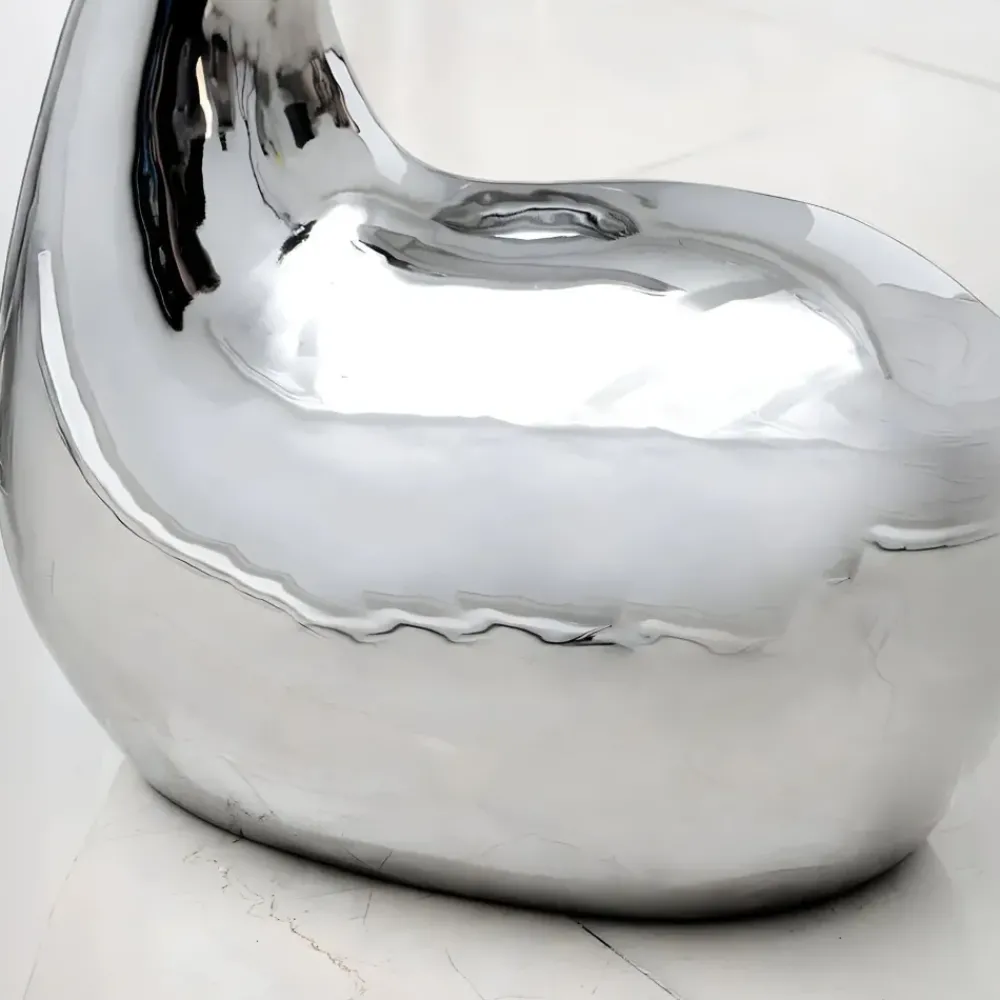 Floor Standing|Animals^Statues & Sculptures Pure Swan 108cm Silver Metal Indoor Sculpture