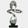 Table Top|Floor Standing^Statues & Sculptures Quantum Drift 87cm Silver Metal Indoor Sculpture v2
