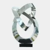 Table Top|Floor Standing^Statues & Sculptures Quantum Helix 88cm Silver Metal Indoor Sculpture