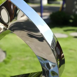 Table Top|Floor Standing^Statues & Sculptures Quantum Shift 98cm Silver Metal Indoor Sculpture