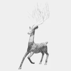 Wildlife|Stags & Deers^Statues & Sculptures Quantum Stag 205cm Silver Metal Garden Sculpture