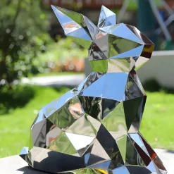 Wildlife|Contemporary^Statues & Sculptures Rabbit 57cm Geometric Metal Garden Sculpture