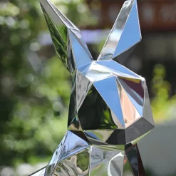 Wildlife|Contemporary^Statues & Sculptures Rabbit 57cm Geometric Metal Garden Sculpture