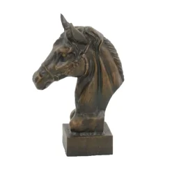 Horses^Statues & Sculptures Race Horse Head Bronze Metal Garden Ornament