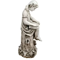 Children^Statues & Sculptures Reading Girl 89cm Stone Resin Garden Statue