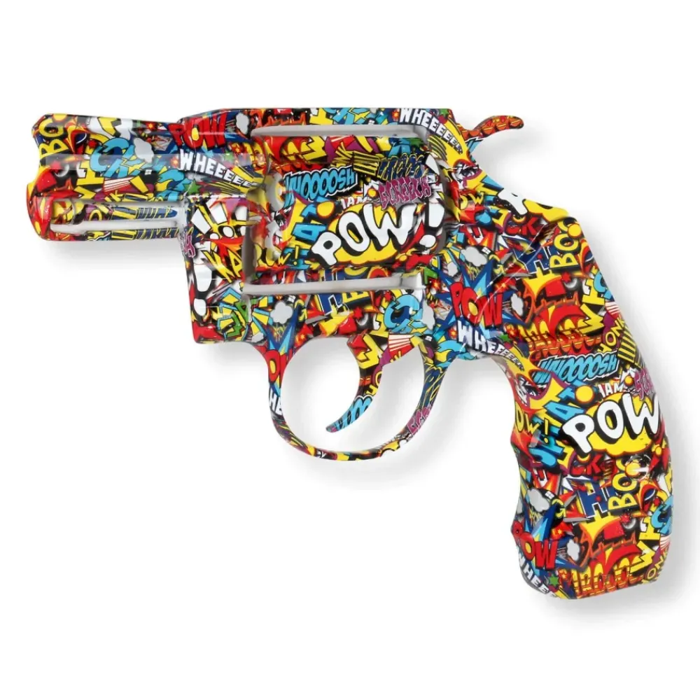 Wall Art|Pop Art^Statues & Sculptures Retro Revolver 32cm Comic Art Resin Wall Sculpture
