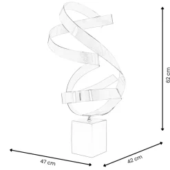 Table Top|Abstract^Statues & Sculptures Ribbon Dance 62cm Yellow Metal Indoor Sculpture