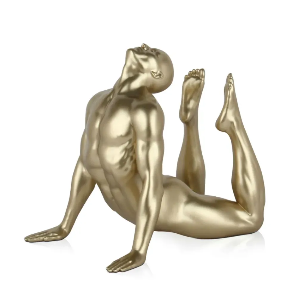 Figurative|Table Top^Statues & Sculptures Rising Core 24cm Gold Resin Indoor Sculpture