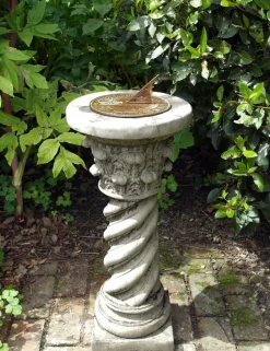 Garden Sundials^Statues & Sculptures Roman Aged Brass Stone Garden Sundial